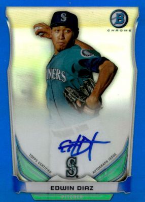 2014 Bowman #BCAP-ED Chrome Prospect Auto - Blue Refractor /150