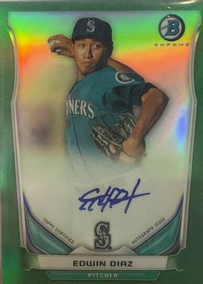 2014 Bowman #BCAP-ED Chrome Prospect Auto - Green Refractor /75