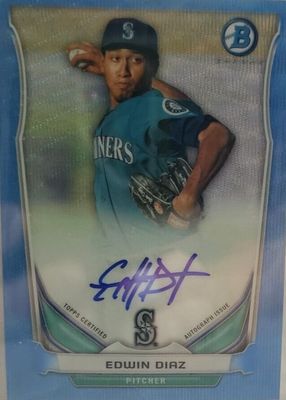 2014 Bowman #BCAP-ED Chrome Prospect Auto - Blue Wave Refractor /50