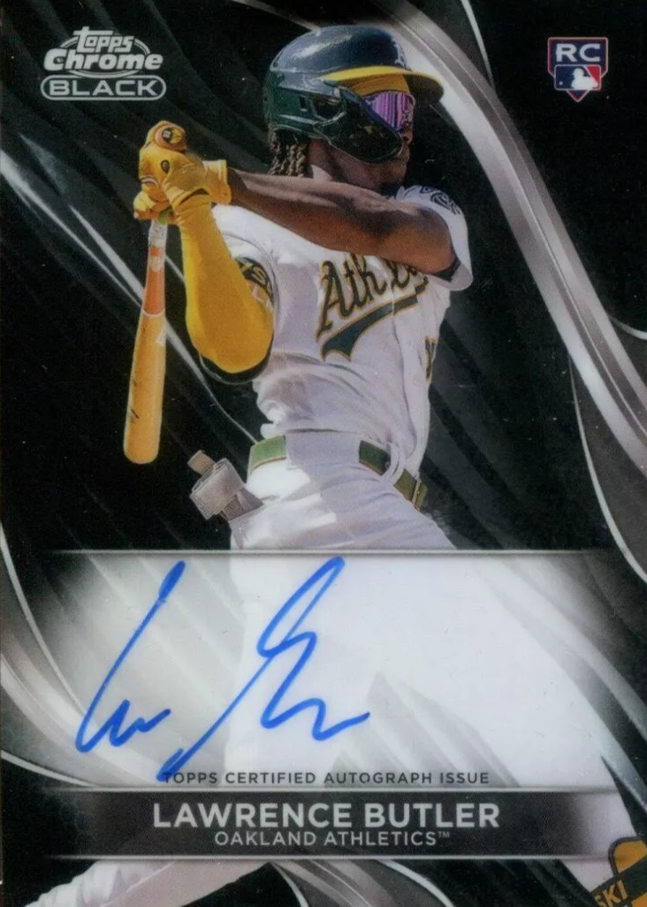 Lawrence Butler 2024 Topps Chrome Black #CBA-LB Autographs Price 