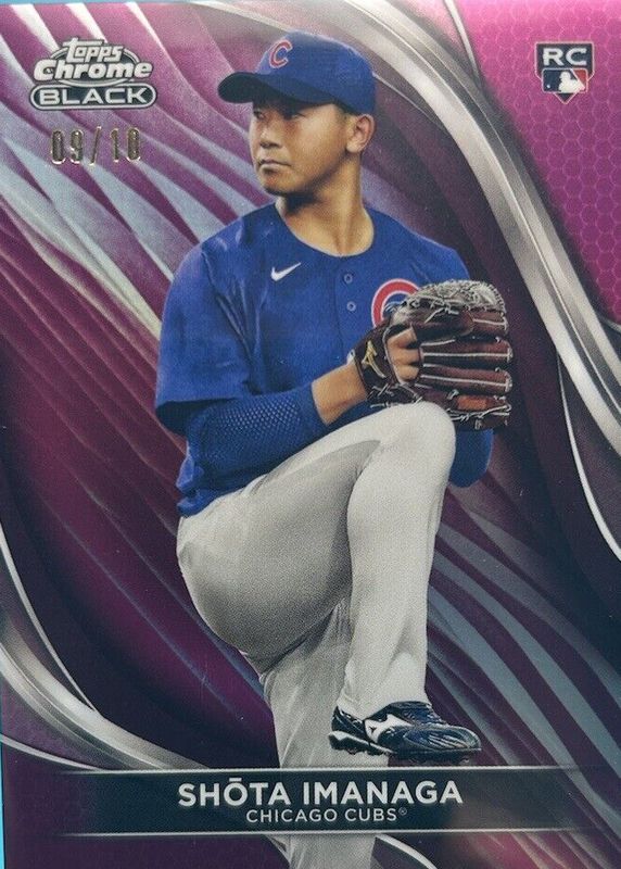 Shota Imanaga 2024 Topps Chrome Black #43 Magenta Refractor /10 Rookie RAW