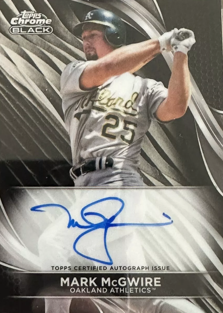 包装無料/送料無料 toppsChrome Mark McGwire auto マグワイア サイン