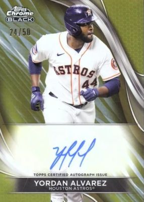2024 Topps Chrome Black #CBA-YA Autographs - Gold Refractor /50