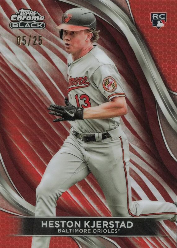 Heston Kjerstad 2024 Topps Chrome Black #86 Orange Refractor /25 Rookie RAW