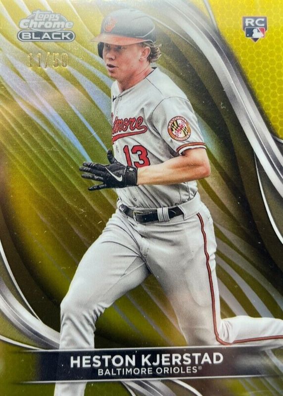 Heston Kjerstad 2024 Topps Chrome Black #86 Gold Refractor /50 Rookie RAW