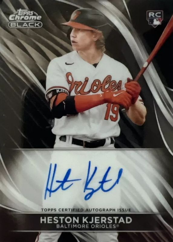 Heston Kjerstad 2024 Topps Chrome Black #CBA-HKJ Autographs Rookie SGC 9