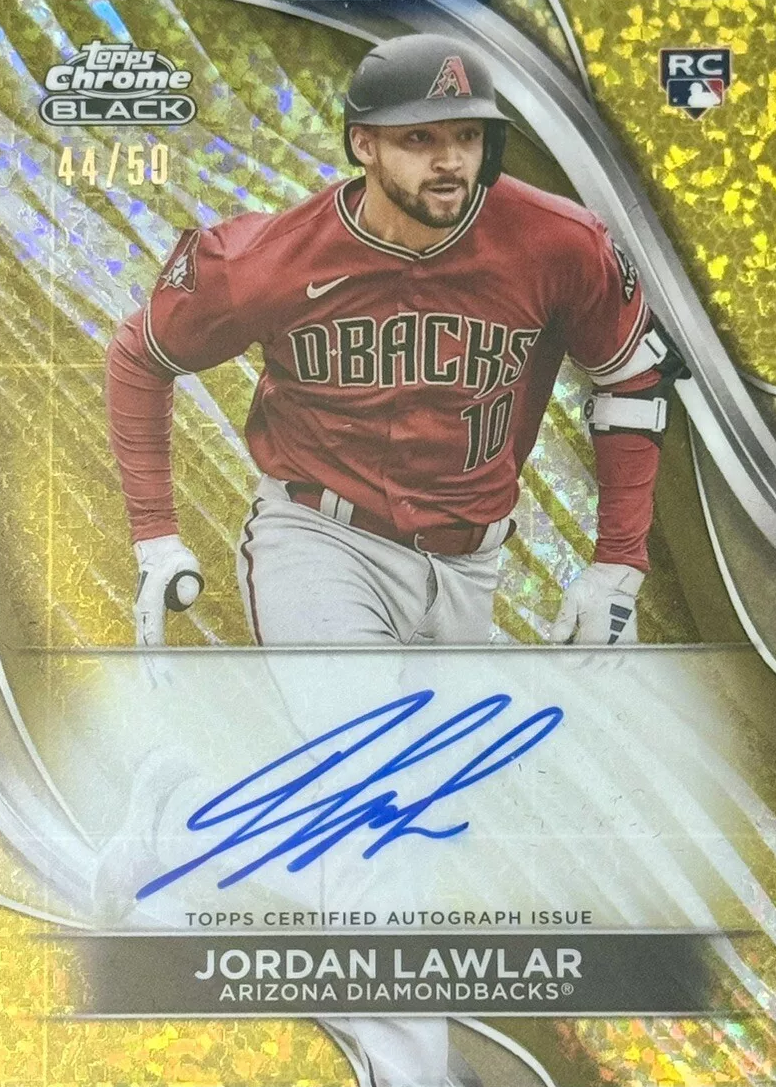Jordan Lawlar 2024 Topps Chrome Black #CBA-JL Autographs - Gold 