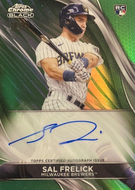 Sal Frelick 2024 Topps Chrome Black #CBA-SF Autographs Rookie RAW