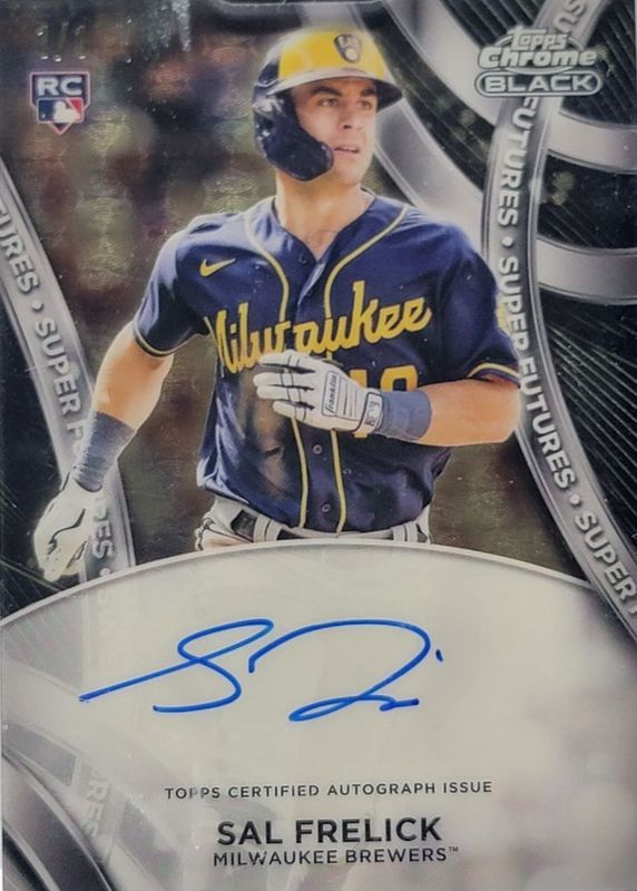 Sal Frelick 2024 Topps Chrome Black #CBA-SF Autographs - Superfractor /1 Rookie RAW