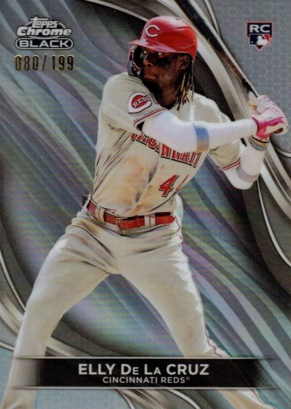 Elly De La Cruz 2024 Topps Chrome Black #17 Refractor /199 Rookie RAW