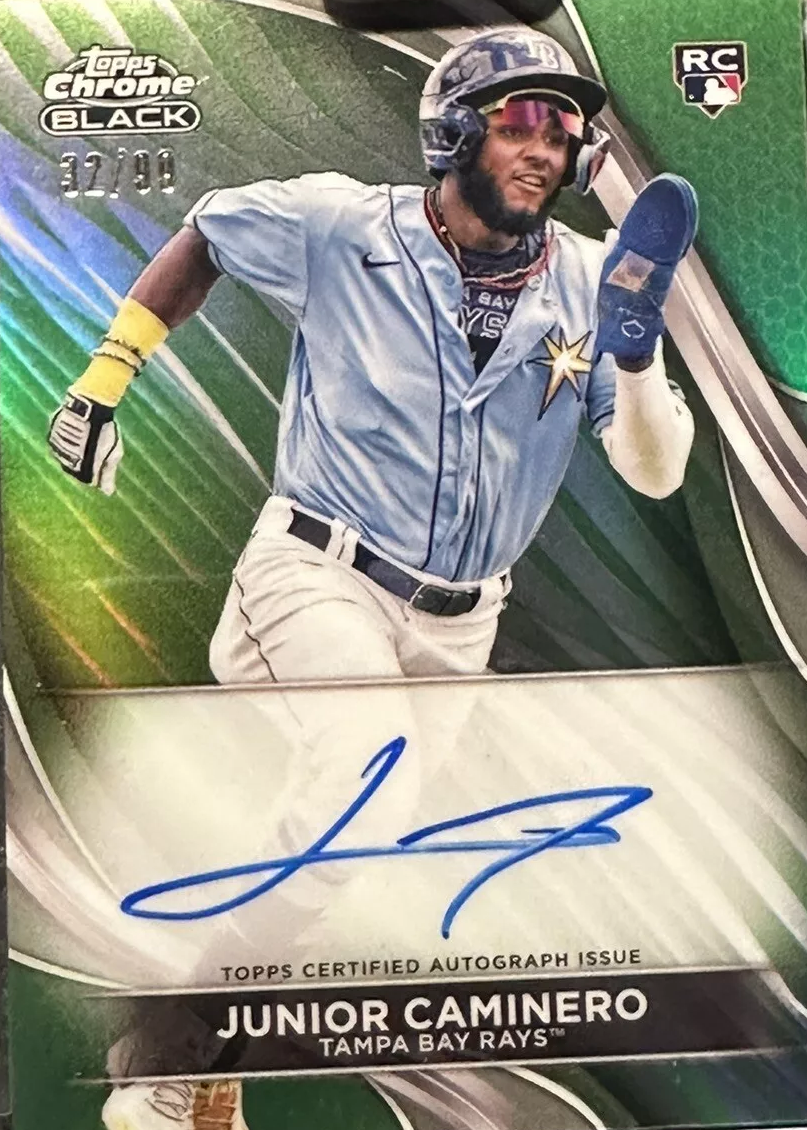 Junior Caminero 2024 Topps Chrome Black #CBA-JCA Autographs 