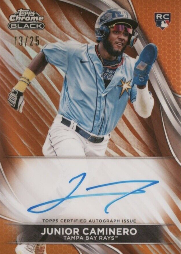 Junior Caminero 2024 Topps Chrome Black #CBA-JCA Autographs