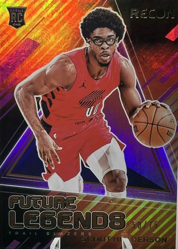 Scoot Henderson 2023 Recon #15 Future Legends - Purple /75 Rookie RAW