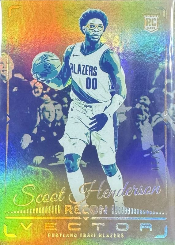 Scoot Henderson 2023 Recon #18 Vector - Gold /10 Rookie RAW