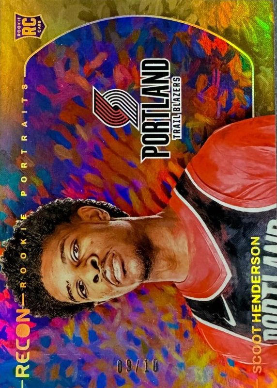 Scoot Henderson 2023 Recon #9 Rookie Portraits - Gold /10 RAW