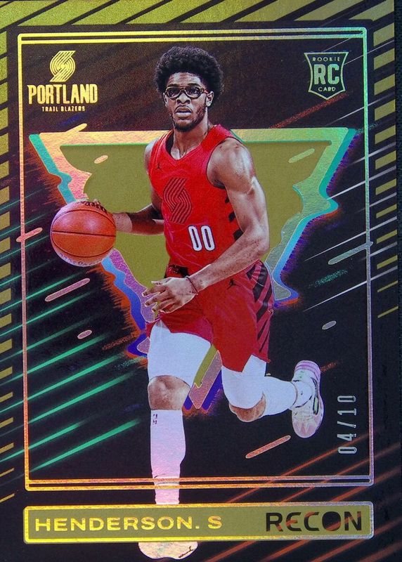 Scoot Henderson 2023 Recon #246 Gold /10 Rookie RAW