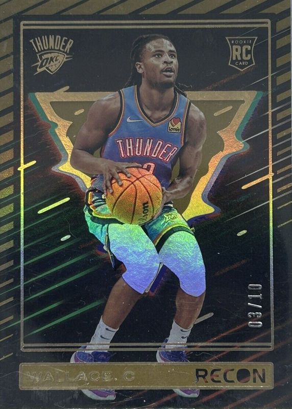 Cason Wallace 2023 Recon #244 Gold /10 Rookie RAW