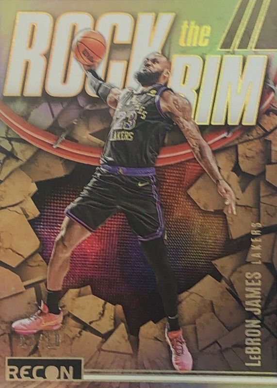 LeBron James 2023 Recon #16 Rock the Rim - Gold /10 SGC 10