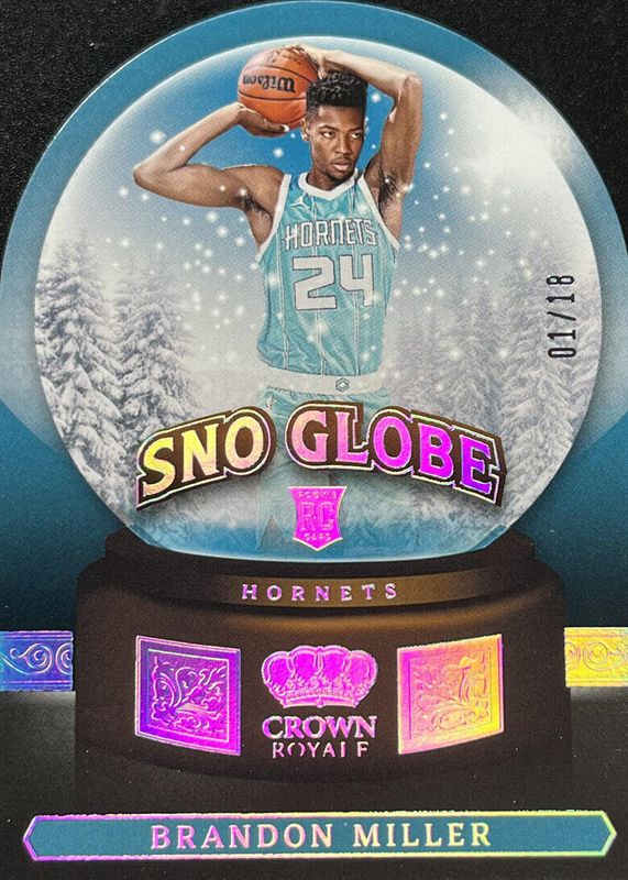 Brandon Miller 2023 Crown Royale #1 Sno Globe - International Silver /18 Rookie RAW