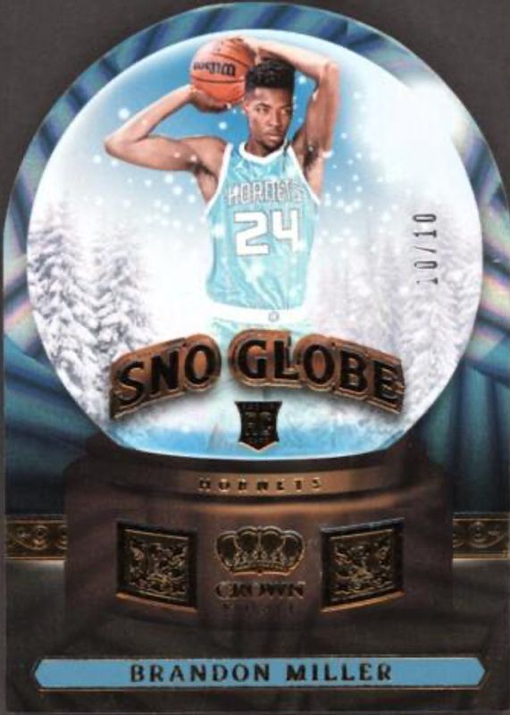 Brandon Miller 2023 Crown Royale #1 Sno Globe - Gold /10 Rookie SGC 9