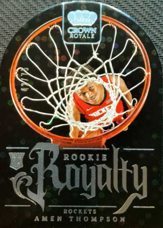 Amen Thompson 2023 Crown Royale #4 Rookie Royalty - Blue /75 RAW