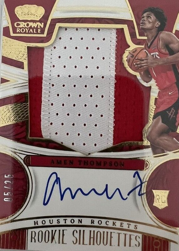 Amen Thompson 2023 Crown Royale #101 Rookie Silhouettes - Prime /25 RAW