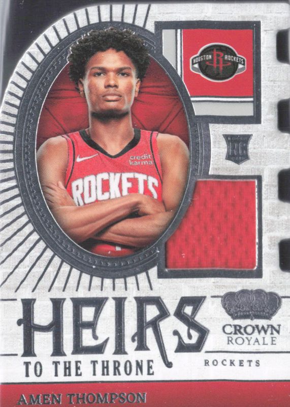 Amen Thompson 2023 Crown Royale #HT-AMN Heirs to the Throne Rookie PSA 10