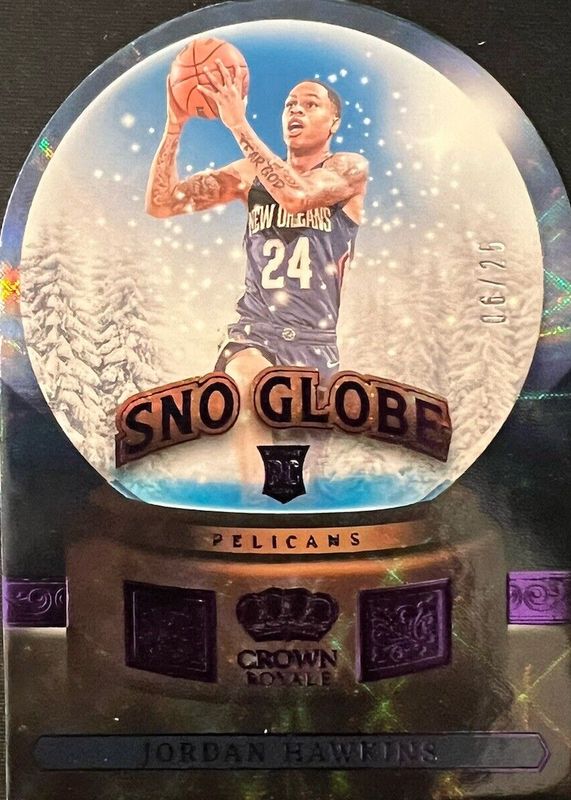 Jordan Hawkins 2023 Crown Royale #3 Sno Globe - Purple /25 Rookie PSA 10