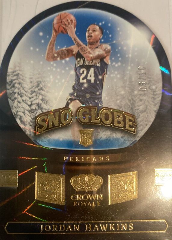 Jordan Hawkins 2023 Crown Royale #3 Sno Globe - Gold /10 Rookie PSA 10