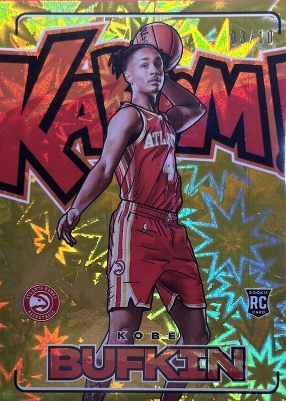 Kobe Bufkin 2023 Crown Royale #24 Kaboom! - Gold /10 Rookie RAW