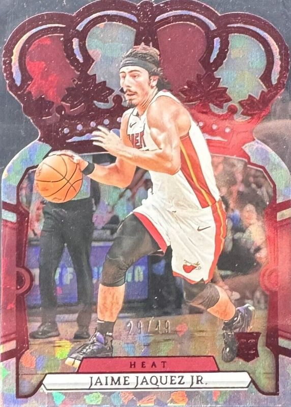 Jaime Jaquez Jr. 2023 Crown Royale #40 Red Crystal /49 Rookie RAW