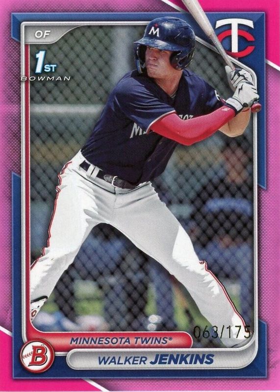 Walker Jenkins 2024 Bowman #BP-43 Paper Prospects - Pink Border /175 (1st) SGC 10