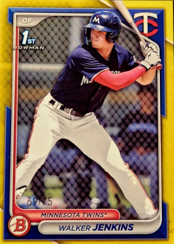 Walker Jenkins 2024 Bowman #BP-43 Paper Prospects - Yellow Border /75 (1st) SGC 9.5