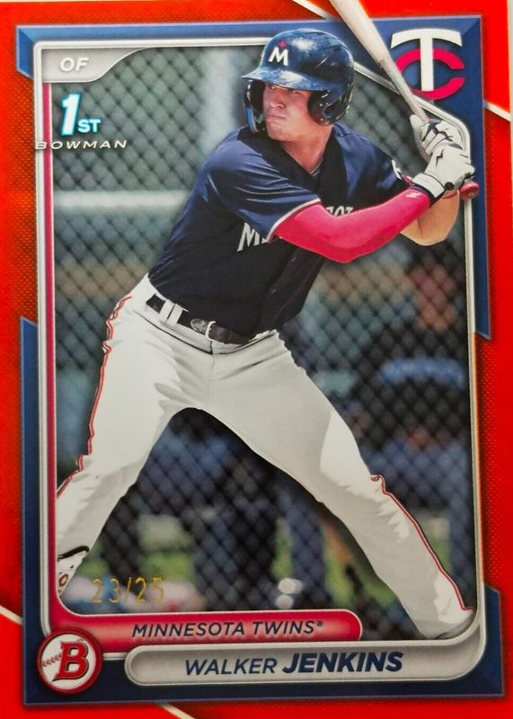 Walker Jenkins 2024 Bowman #BP-43 Paper Prospects - Orange Border /25 (1st) RAW