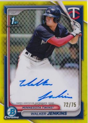 Walker Jenkins 2024 Bowman #CPA-WJ Chrome Prospect Auto (1st 