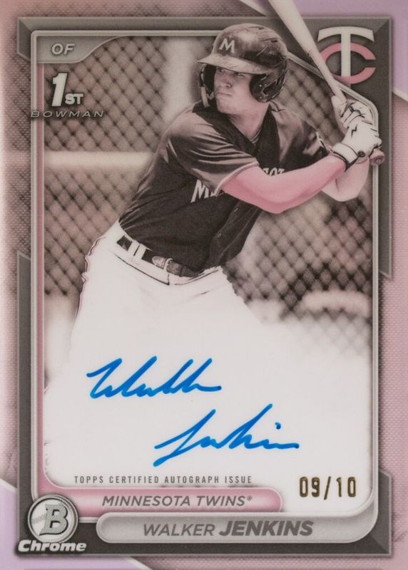 Walker Jenkins 2024 Bowman #CPA-WJ Chrome Prospect Auto - Pearl Refractor /10 (1st) SGC 9.5