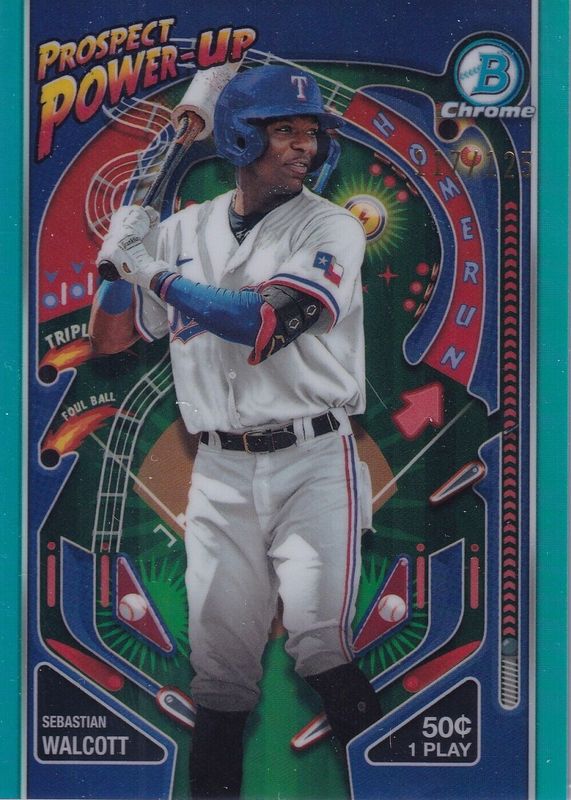 Sebastian Walcott 2024 Bowman #PP-20 Prospect Power-Up - Aqua Refractor /125 SGC 9.5