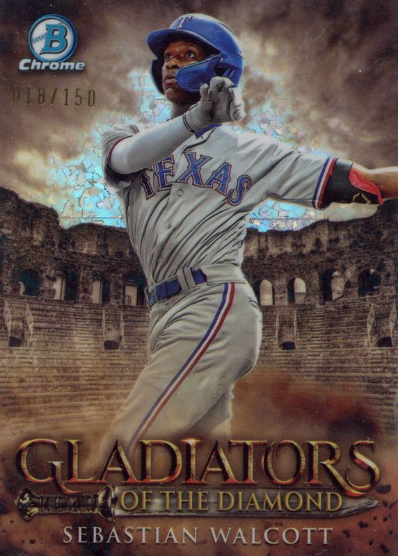 Sebastian Walcott 2024 Bowman #GOTD-18 Gladiators of the Diamond - Mini-Diamond Refractor /150 SGC 10