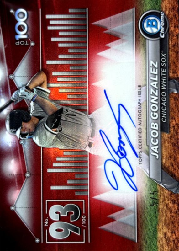 2024 Bowman #BTPA-93 Bowman Scouts' Top 100 Autographs - Red Refractor /5