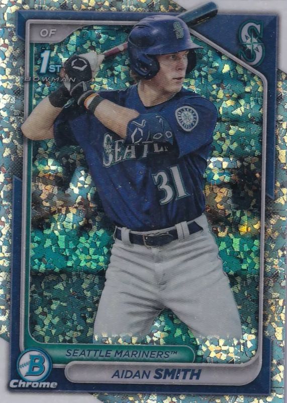 Aidan Smith 2024 Bowman #BCP-45 Chrome Prospects - Mini-Diamond Refractor (1st) PSA 10