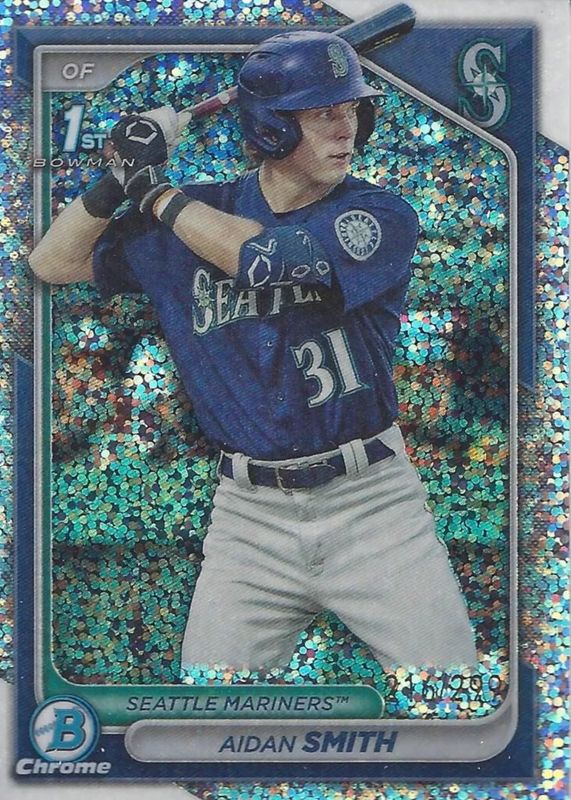 Aidan Smith 2024 Bowman #BCP-45 Chrome Prospects - Speckle Refractor /299 (1st) PSA 10