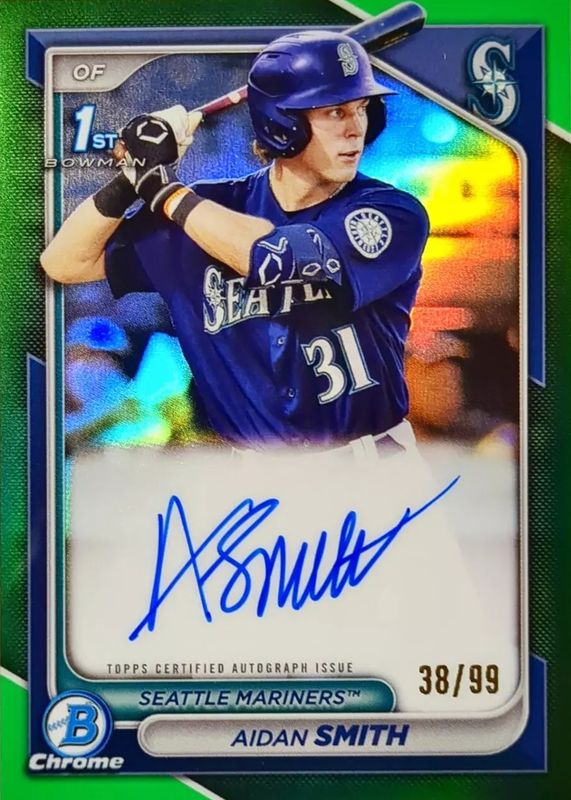 2024 Bowman #CPA-ASM Chrome Prospect Auto - Green Refractor /99 (1st)