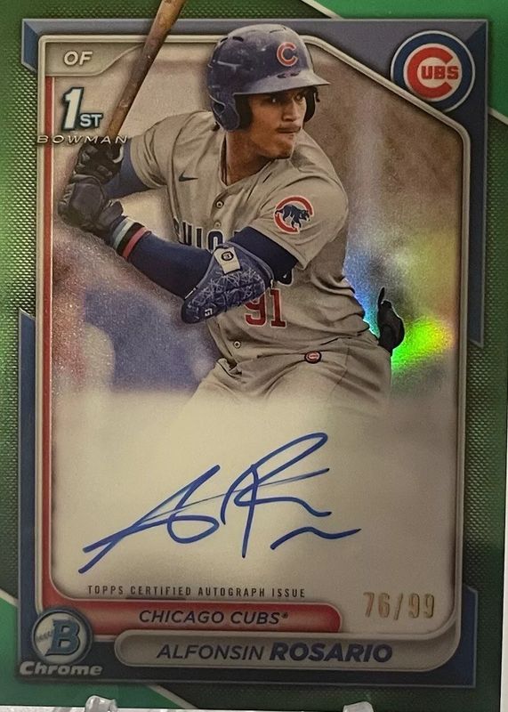 2024 Bowman #CPA-ARO Chrome Prospect Auto - Green Refractor /99 (1st)