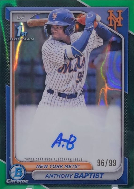 2024 Bowman #CPA-AB Chrome Prospect Auto - Green Lava Refractor /99 (1st)