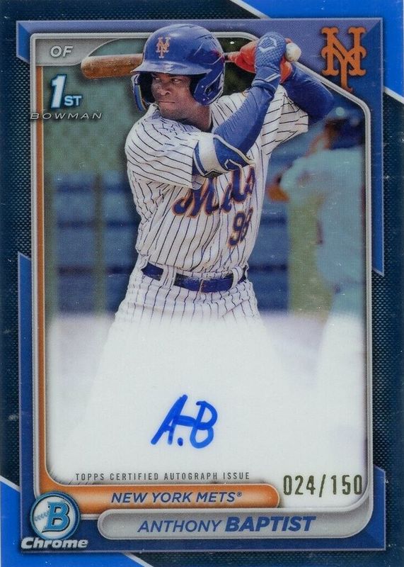 2024 Bowman #CPA-AB Chrome Prospect Auto - Blue Refractor /150 (1st)