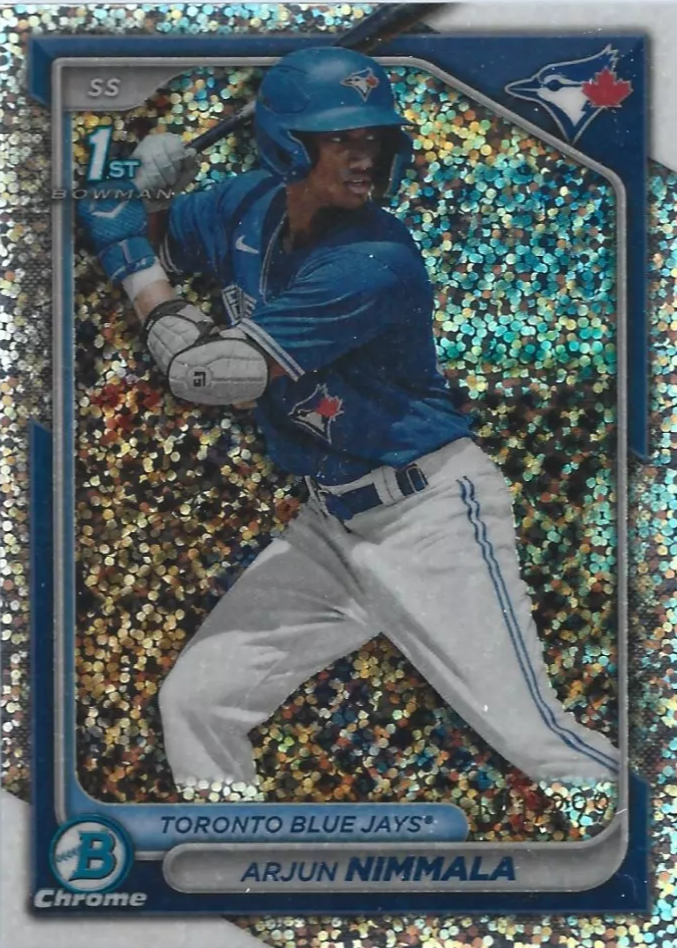 Arjun Nimmala 2024 Bowman #BCP-142 Chrome Prospects - Speckle