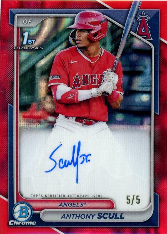 2024 Bowman #CPA-AS Chrome Prospect Auto - Red Refractor /5 (1st)