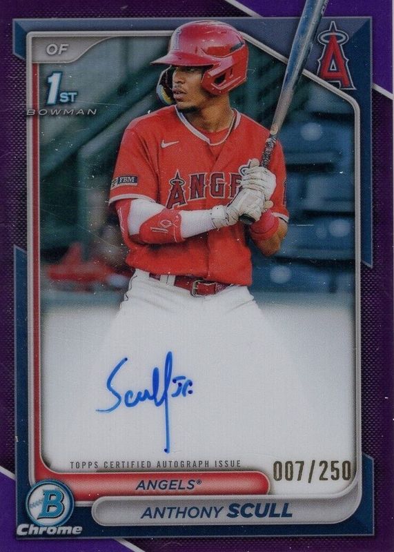 2024 Bowman #CPA-AS Chrome Prospect Auto - Purple Refractor /250 (1st)