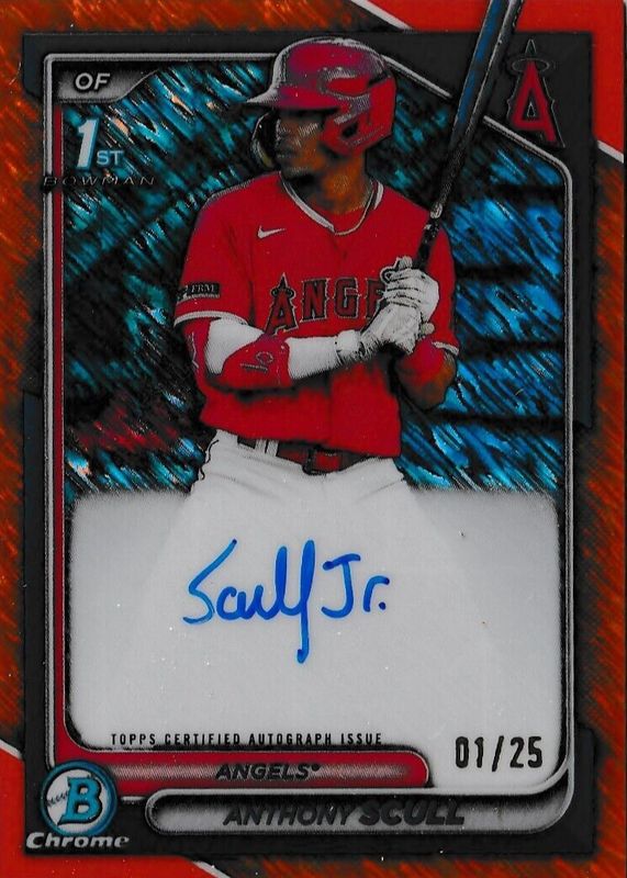 2024 Bowman #CPA-AS Chrome Prospect Auto - Orange Shimmer Refractor /25 (1st)