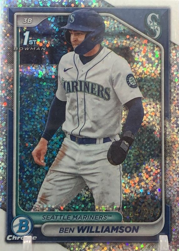 Ben Williamson 2024 Bowman #BCP-67 Chrome Prospects - Speckle Refractor /299 (1st) PSA 10